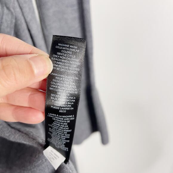 White House Black Market XS Gray Cashmere Blend Bell Sleeve Open Front Cardigan - Picture 7 of 8